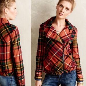 Anthropologie Hei hei plaid bomber